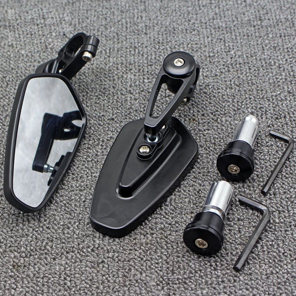 Универсальное мотоциклетное зеркало заднего вида 22 мм Cafe Racer для Kawasaki Z650 Ducati Monster