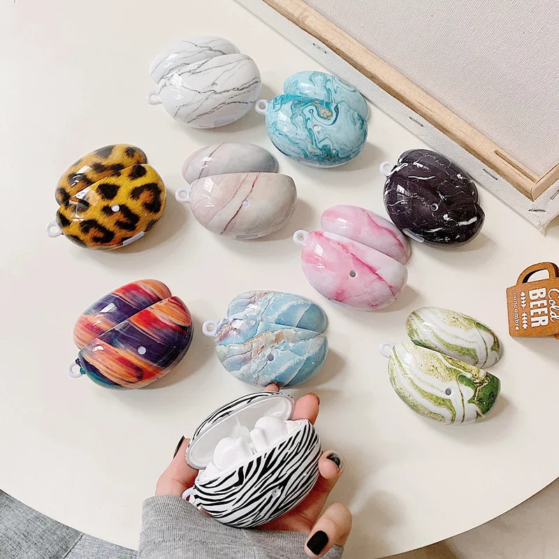 

Abstract Marble Earphone Case For Huawei Freebuds 4i Sunflower Leopard Cases Hard PC Bluetooth Headset Box Protector Cover