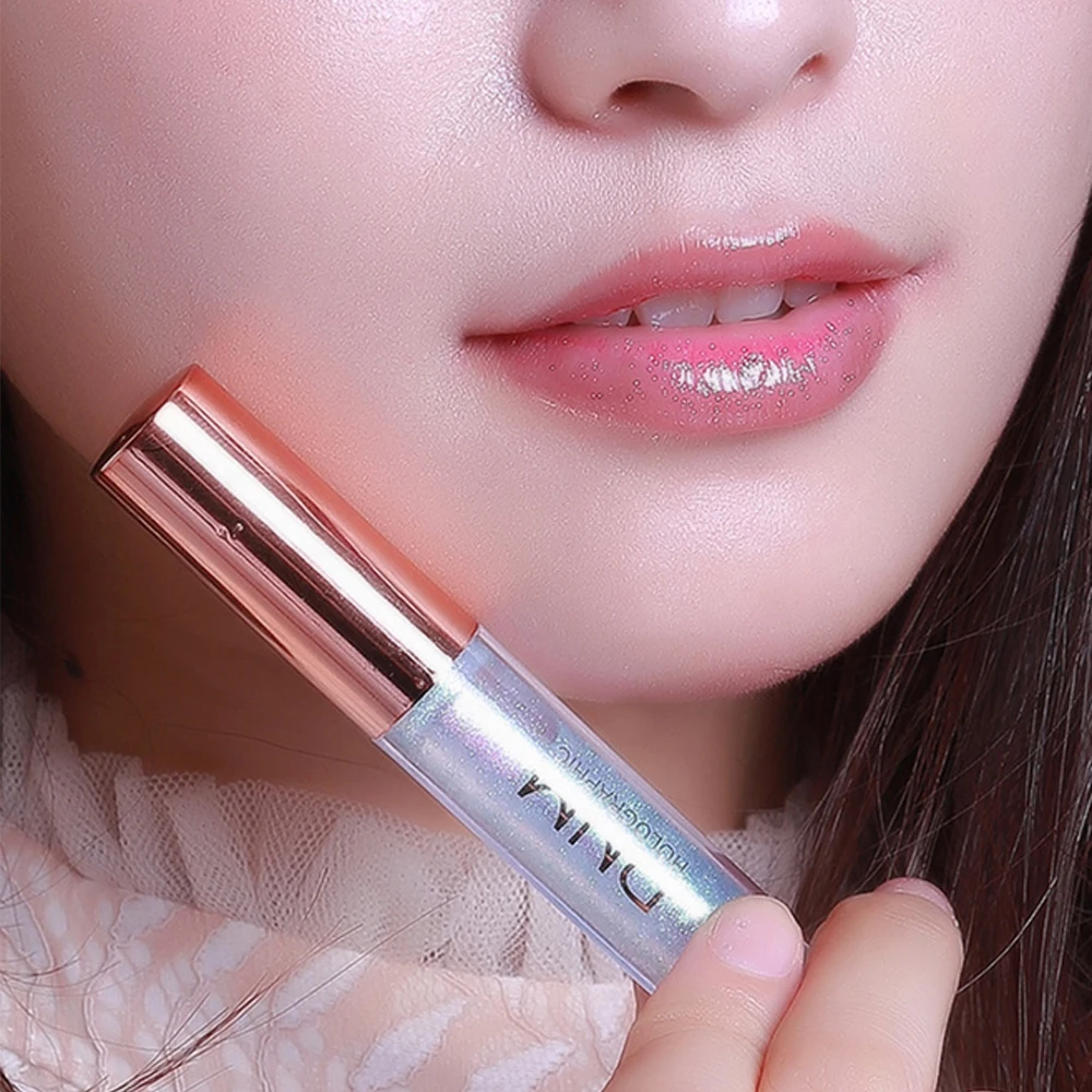 Новый пухлый жидкий кристаллический блеск для губ лазерная голографическая