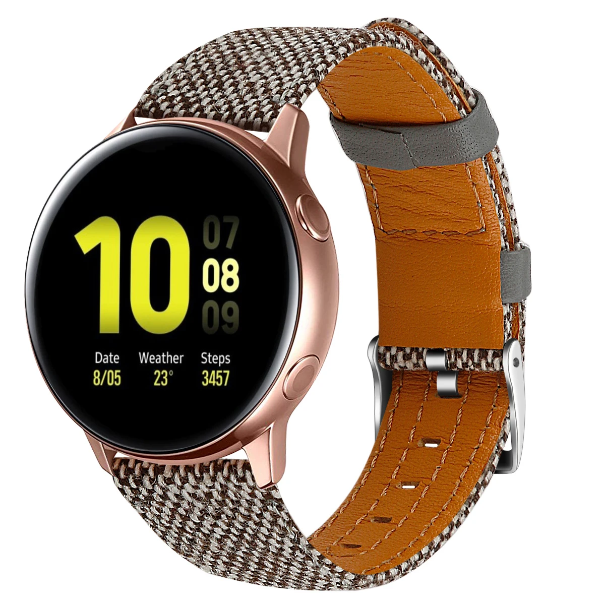 A1 Для samsung Galaxy Watch Active 2 ремешок 20 мм нейлоновый джинсовый Холст Натуральная кожа замена ремешок браслет наручные - Цвет: A1