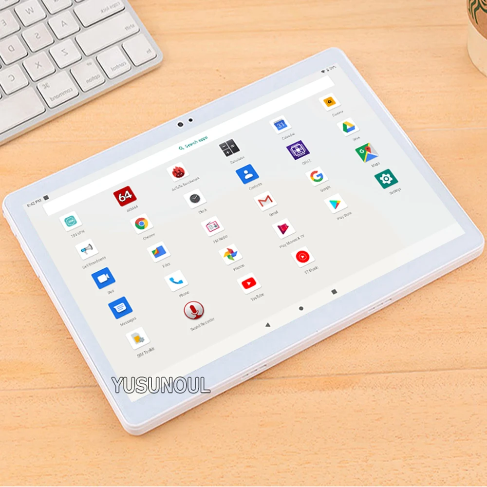 Планшет 10 дюймов 2020 закаленное стекло 2.5D 3G Android 9 0 4 ядра 32 ГБ ROM Wi-Fi GPS IPS 1 дюйма