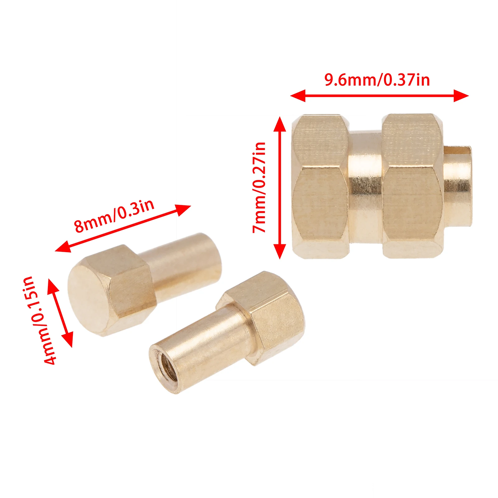 

4 Pcs Wheel Hex Hub Adapter 7mm Extension For 1/24 RC Crawler Car SCX24