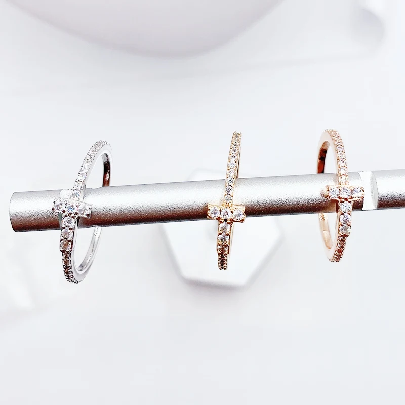 

1:1 S925 Sterling Silver Exclusive Sales Zircon Inlay Rings,Original Brand Logo High-End Fine Jewelry,Women Valentine Gift