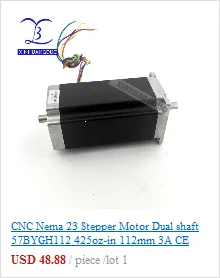 Nema 23 шаговый двигатель 2 фазы 4-Leads 270 Oz-in/180Ncm 76 мм CNC 3d принтер 23HS8430 1,8 deg XINHUANGDUO