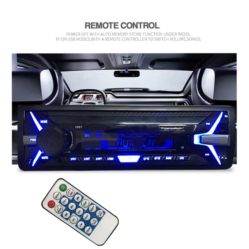 Новейшая Съемная панель 1Din Авто Радио MP3 плеер Bluetooth FM/USB/TF/AUX/RDS хорошее качество пульт дистанционного управления