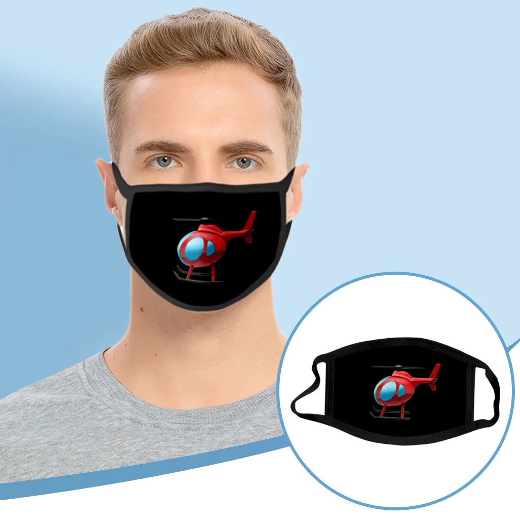 

3PC Men Women Print Dustproof Mask Washable Reusable masque de protection lavable Fabric Mask mascarilla de tela lavable A50