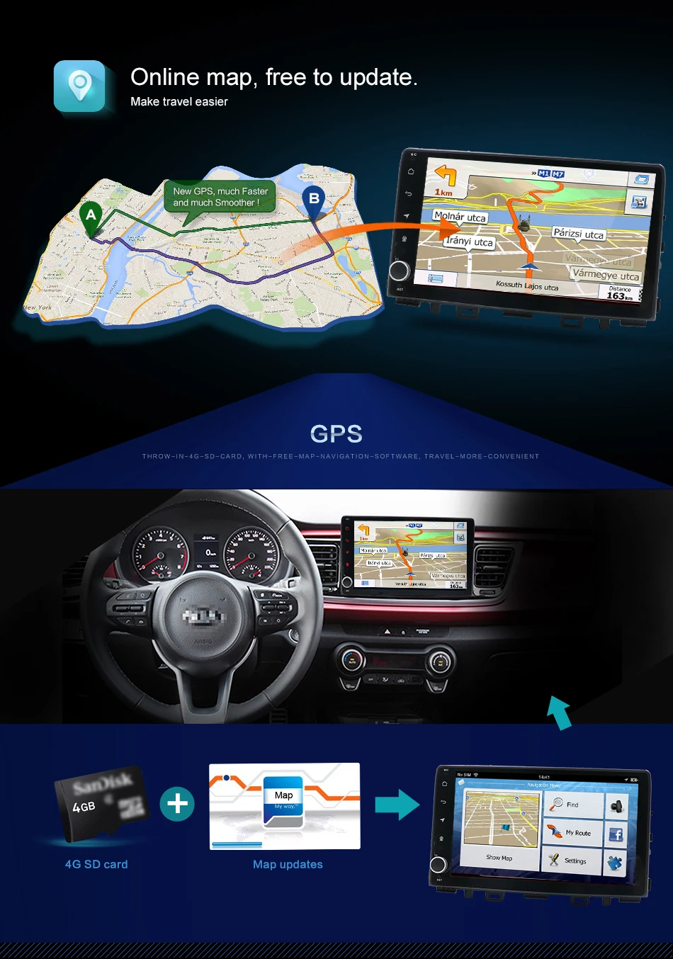 

Bosion 9" Android 10.0 For KIA rio 2017 2018 2019 Multimedia Stereo Car DVD Player Navigation GPS Radio Bluetooth 5.0 with MIC