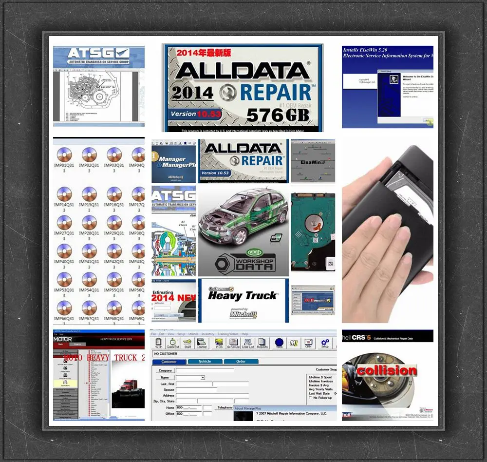 2020 Alldata mit/chell авто ремонт программного обеспечения все данные 10 53 + OD5 2015 Elsawin vivid