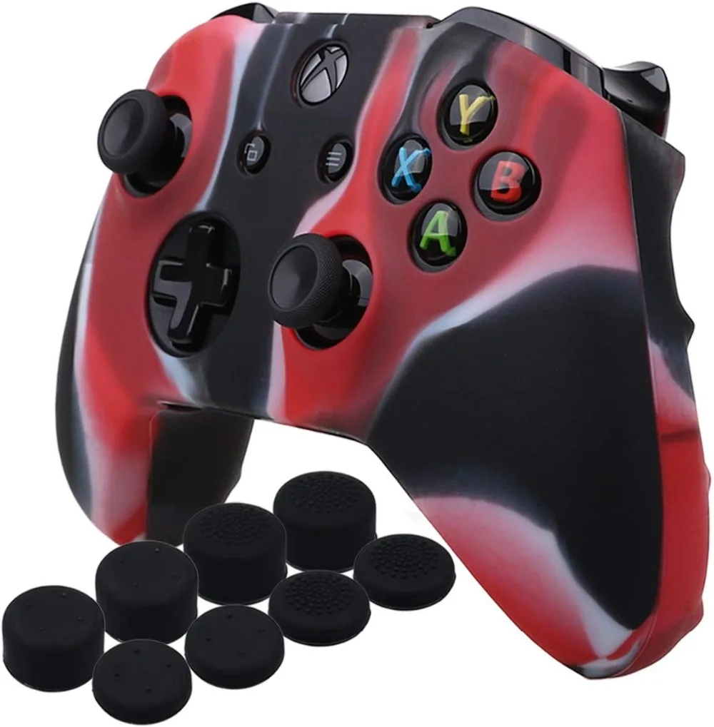 Силиконовый защитный чехол ZOMTOP для XBox One X S, защитный чехол для контроллера, защита для переноса воды, камуфляжная крышка, крышки для ручек