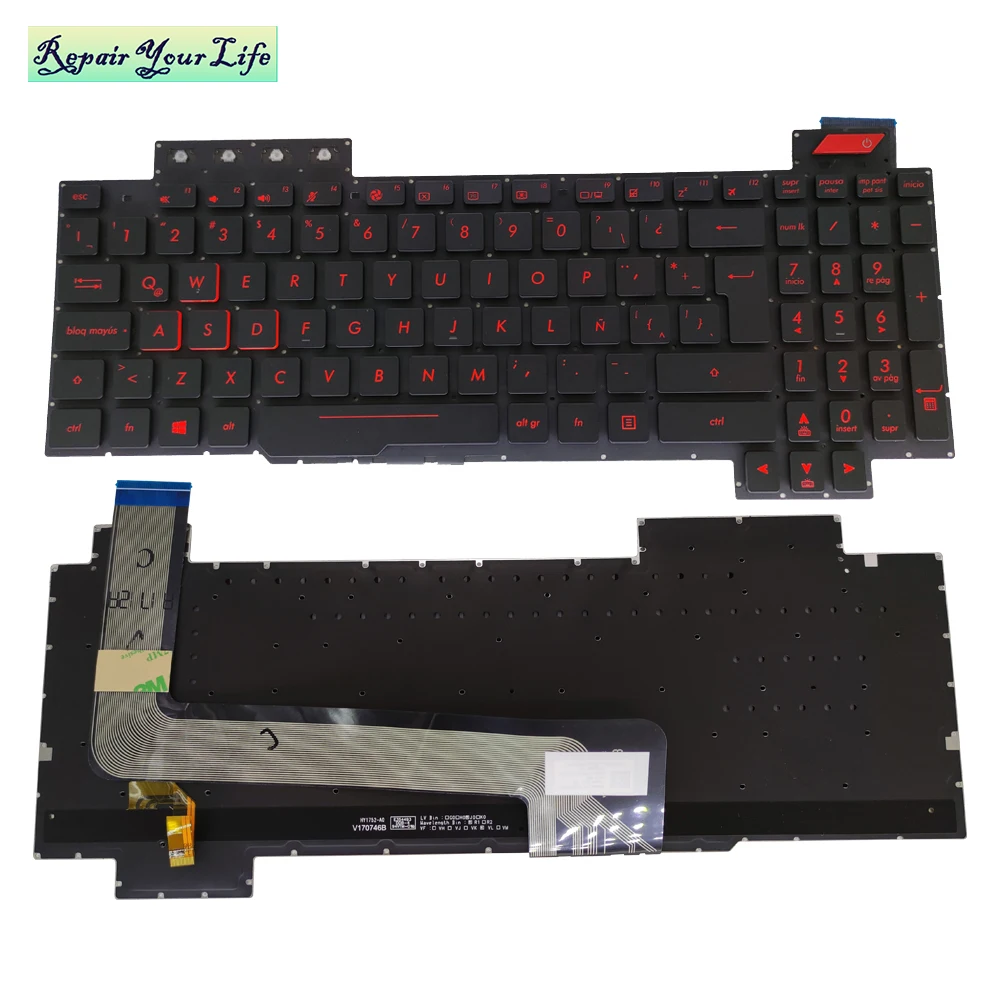 Клавиатура LA для ноутбука с подсветкой ASUS ROG FX503 FX503VD WH51 FX503VM EH73 FX63 FX63V FX63VD FX63VM