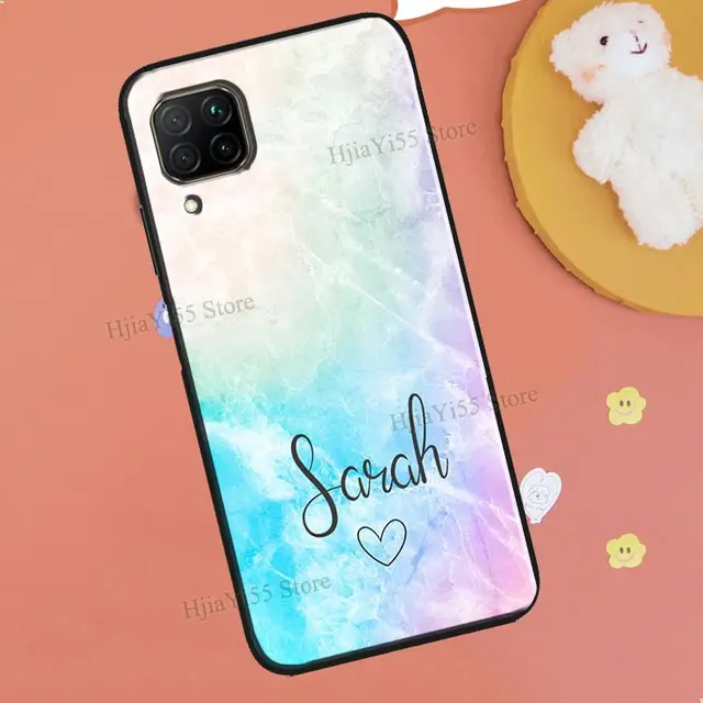 PERSONALISED initials name rainbow Case For Huawei P40 Lite P20 P10 P30 Pro Mate 10 20 Lite 30 Pro P Smart Z 2019 Cover 6