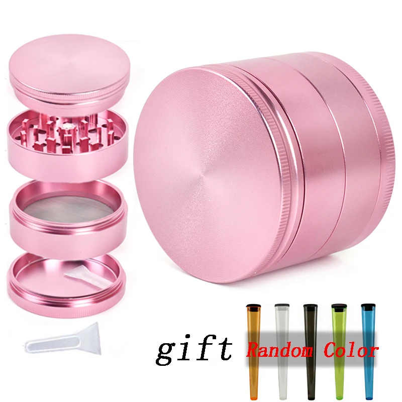 63 мм металлические розовые девчачьи измельчители для сухой травы дыма табака
