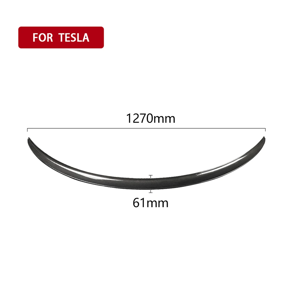 

Car Rear Trunk Spoiler Wing Carbon Fiber Refit Cover Trim for Tesla Model 3 2018 2019 External Decorative Trim Auto Accessories