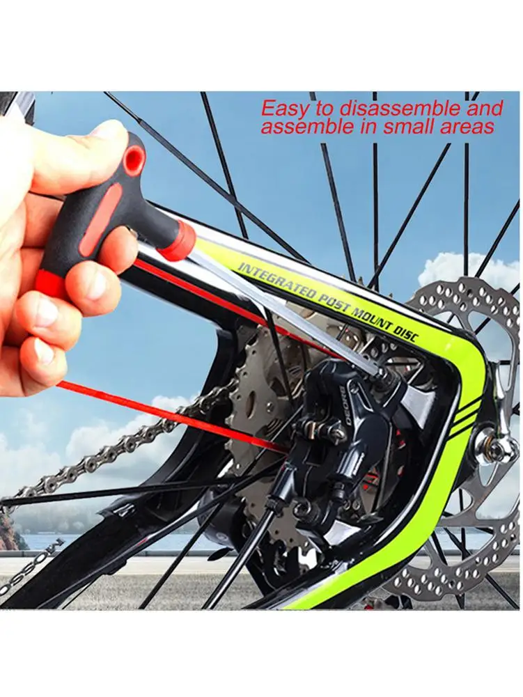 

Wrench Allen Key Set 7pcs T-Handle Spanner Hexagon Screwdriver Hand Tools Car Bike Motorycle Reapair MTB Bike Tools