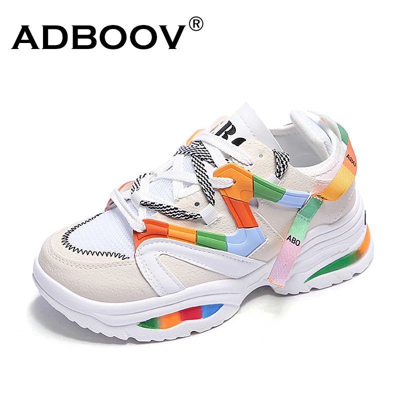 

ADBOOV 2020 новые модные женские замшевые кроссовки на толстой подошве, повседневная женская обувь