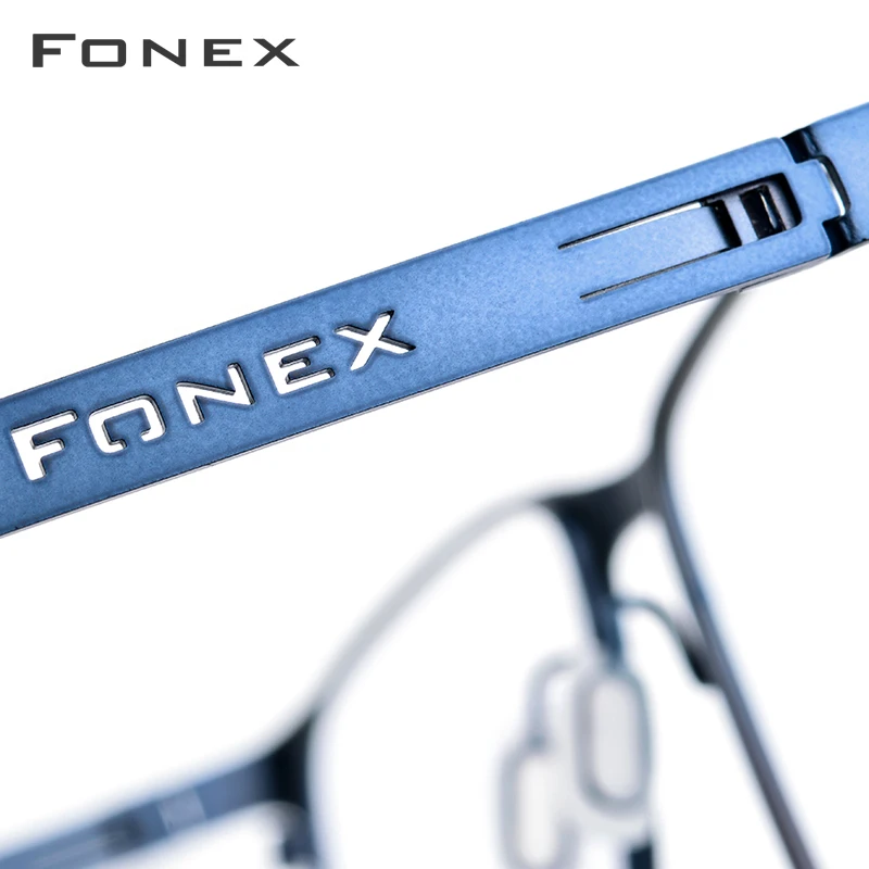 Оптические очки по рецепту из FONEX сплава, сверхлегкие квадратные очки для близорукости, оправа для мужчин, новинка, очки без винтов с полным ободом, 983