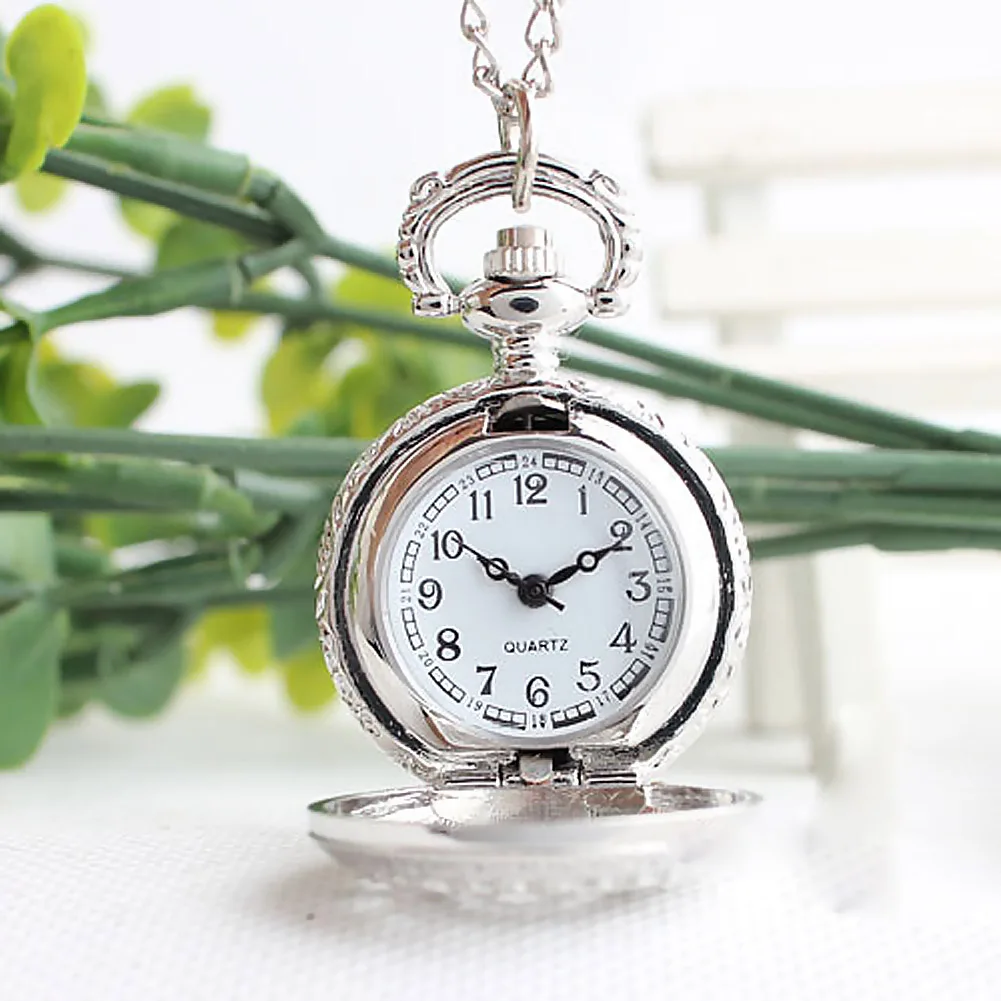 

Retro small Size Spider Webs Pocket Watch/Watch Necklace Fashion Jewelry Pendant Watch Necklace NIN668