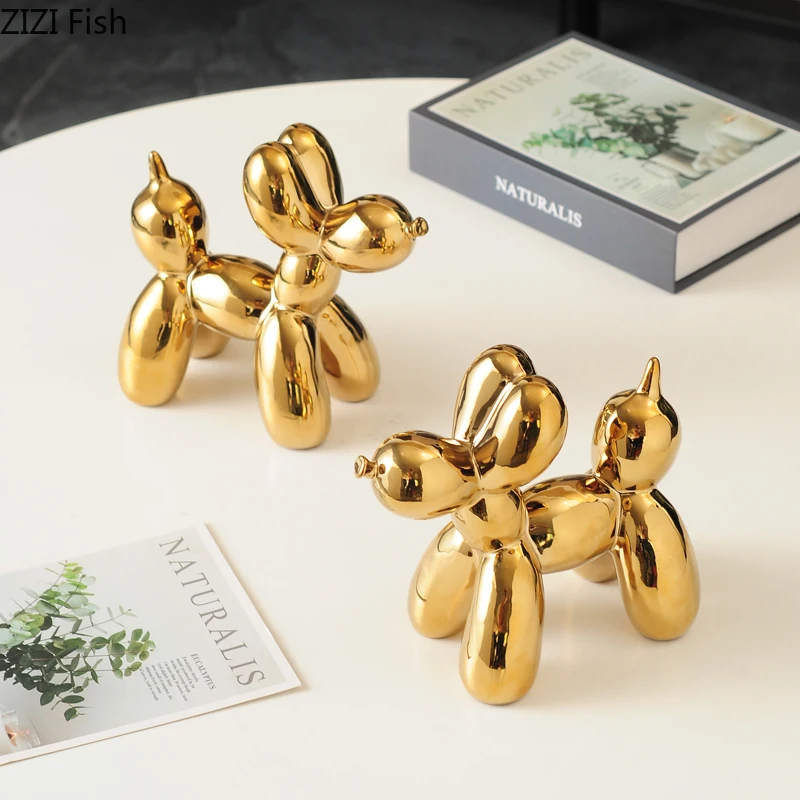 

Творческий керамический шар, скульптура собаки, украшения, искусство, абстрактные фигурки животных, ремесла, мебель для спальни, гостиной, у...