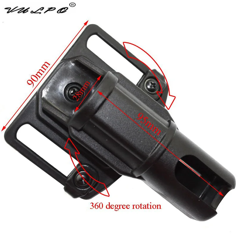 Полимерный чехол для фонарика 95 мм вращение на 360 градусов|rotating|rotate 360rotatable flashlight |