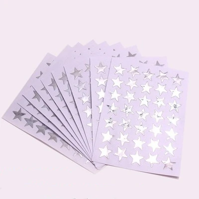 

10 sheets/set Kindergarten Award Gold-Plated Glitter Sticker Mother Teacher Praise Label Award Star Love Sticker