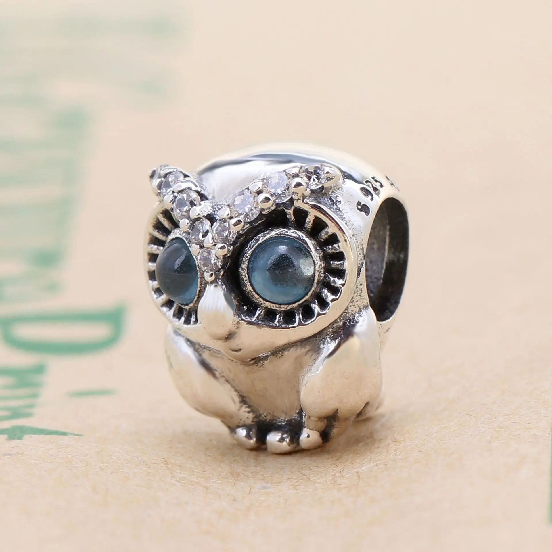 

Bewill Authentic S925 Sterling Silver Star Shiny Owl Beads Fit Original Bracelets Women Jewelry Gift