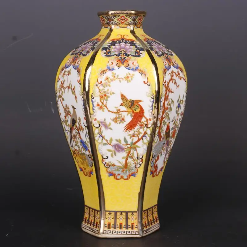 26CM Ceramic Vase Antique Collection Living Room Decoration Enamel Porcelain Home Furnishing Ornaments Housewarming Gift 2