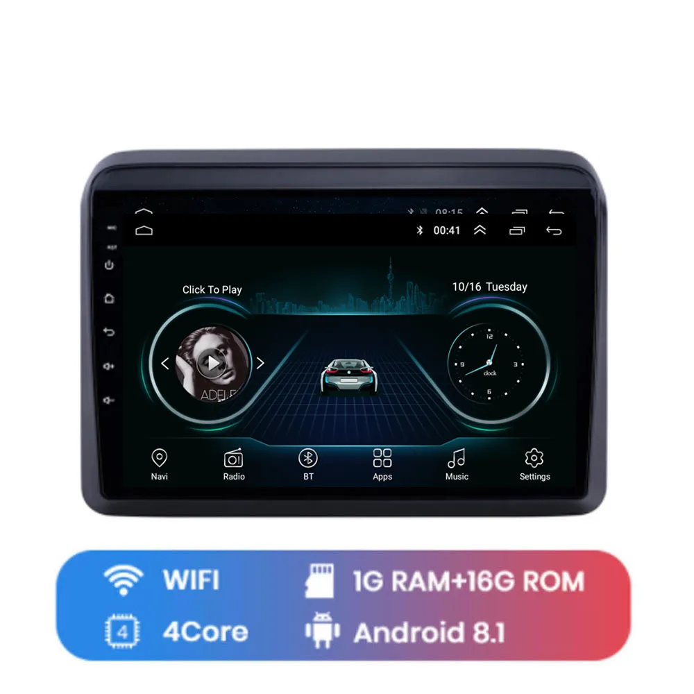 WIFI (1G 16G) 4G LTE Android 8,1 для SUZUKI Jimny Мультимедиа стерео автомобильный dvd-плеер навигация gps радио - Цвет: WIFI (1G 16G)