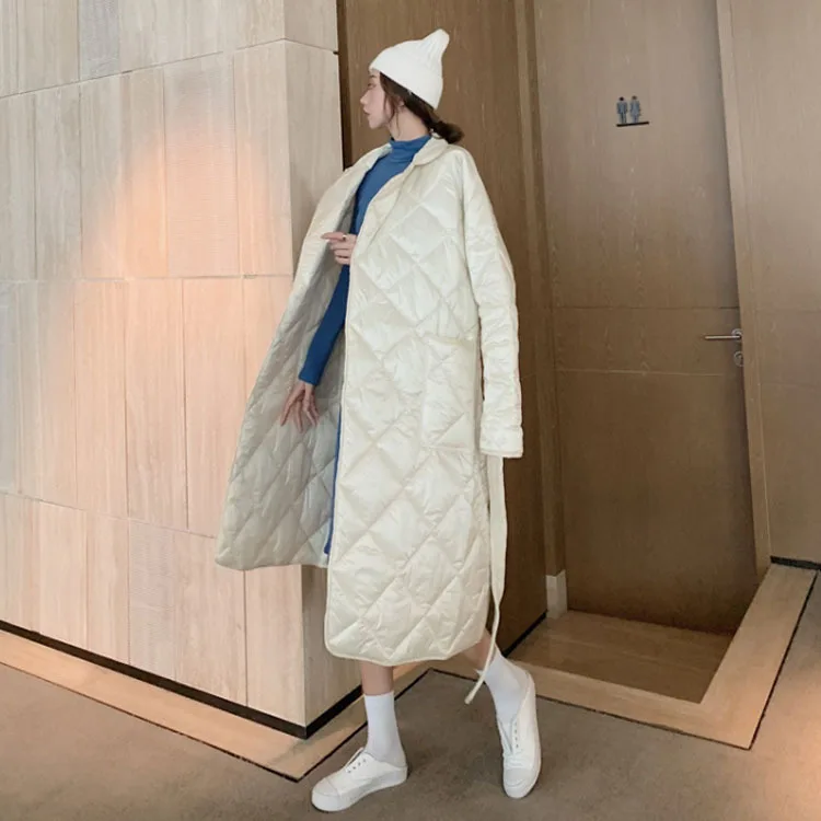 Женская клетчатая длинная куртка-пуховик женская теплая хлопковая куртка Женская парка Корейская зимняя куртка с длинными рукавами женская MY129