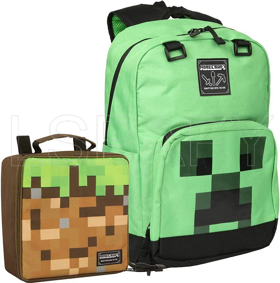Новинка рюкзак с тиле Minecraft Мультяшные принты школьная сумка для девочек и
