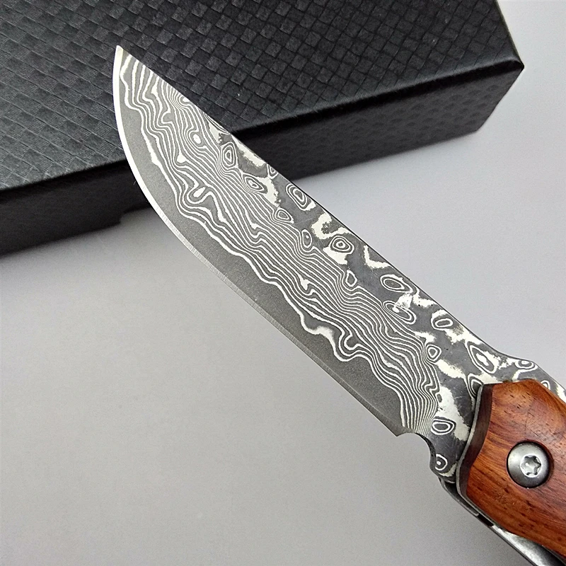 KESIWO DMS02 дамасское складное лезвие карманное для выживания на природе кемпинга