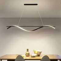 new modern led restaurant chandelier nordic simple hanging table bar table lamp creative personality black gold led strip lamp