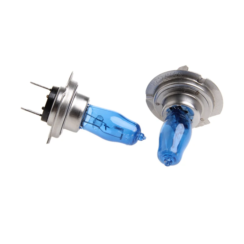 

2 Pcs H7 6000K Gas Halogen Headlight White Light Lamp Bulbs 100W Bright DC 12V