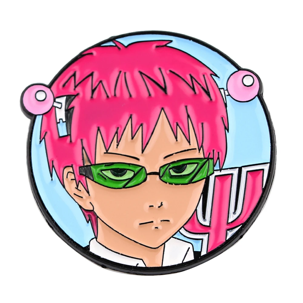 

PF1237 Japanese Anime Icons Saiki Kusuo Enamel Pin Collar Lapel Pins for Badges on Backpack Cute Decoration Jewelry Gifts