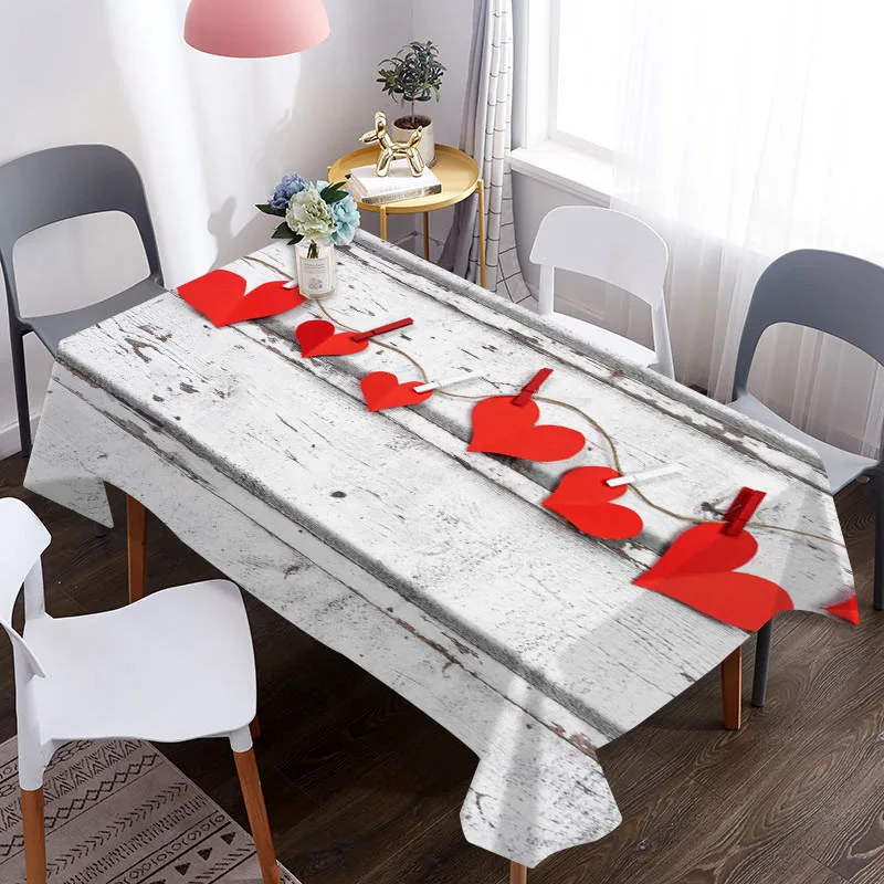 Скатерть 3D с рождественским узором водонепроницаемая ткань для журнального