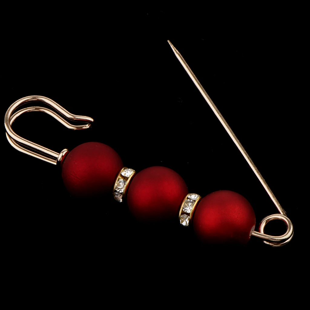 ABS жемчуг стразы разделительные бусины булавка брошь зажим шарф шляпа ювелирные