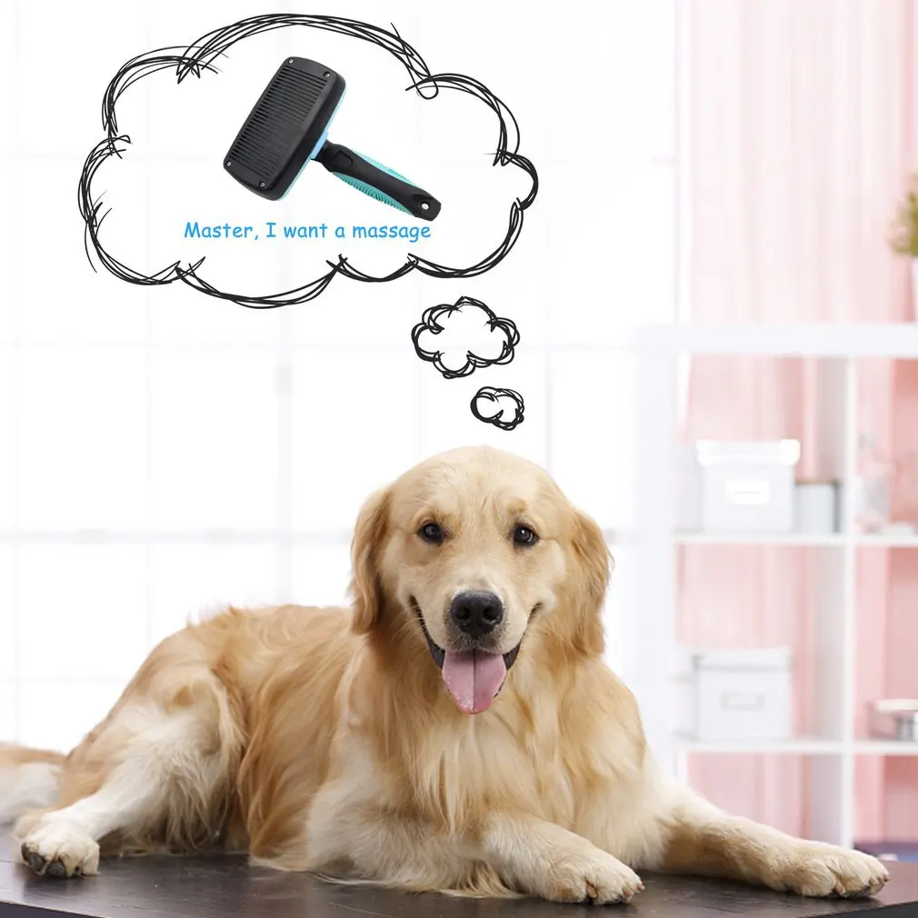 

Dog Hair Removal Comb Grooming Cats Comb Pet Products Cat Flea Comb Pet Comb for Dogs Grooming Toll Automatic Hair Brush Trimmer