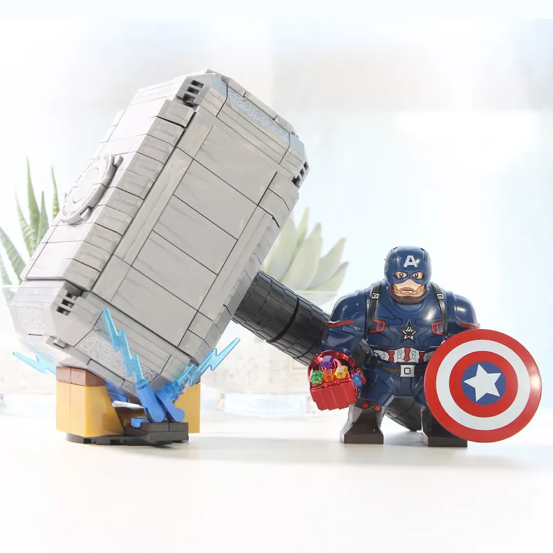 SY1398/1399/1400 Супер герои Marvel Endgame Mark85 Железный человек Тор оружие строительные блоки