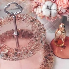 3D кружевной двухслойный поднос для фруктов, поднос для чая, силиконовая форма, набор клея, поднос, смола, эпоксидная форма