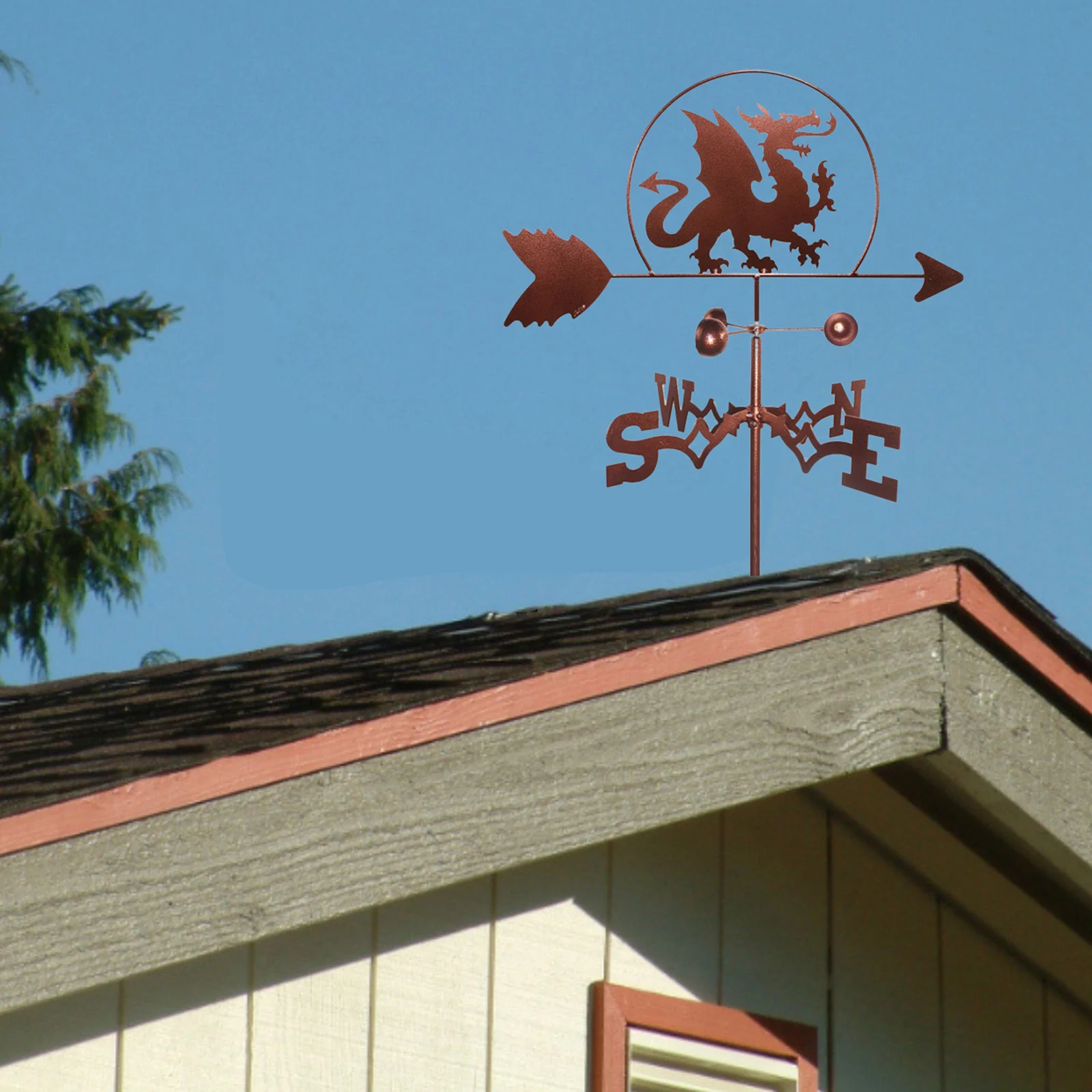 

Dragon Shape Weathervane Weather Vane Outdoor House Roof Yard Garden Decor