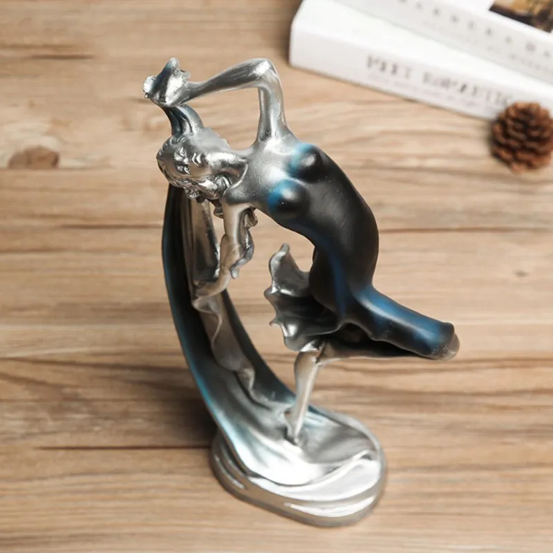 

Ballerina girl dance resin statue elegant figure craft creative home desktop decoration dance girl ornaments