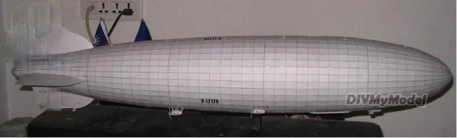 DIYMyModeI Hindenburg airship DIY, KIT de modelo de papel artesanal, rompecabezas de juguete hecho a mano, regalo, accesorios de pel&iacute;culas-1