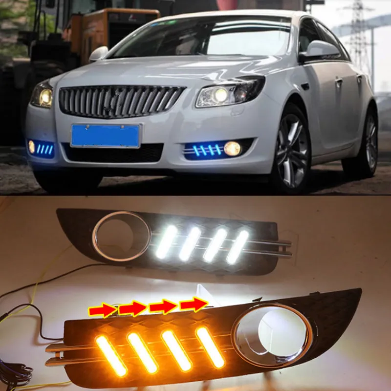 Светодиодный ные дневные ходовые огни для Buick Regal 2009-2013 Противотуманные фары ABS 12V