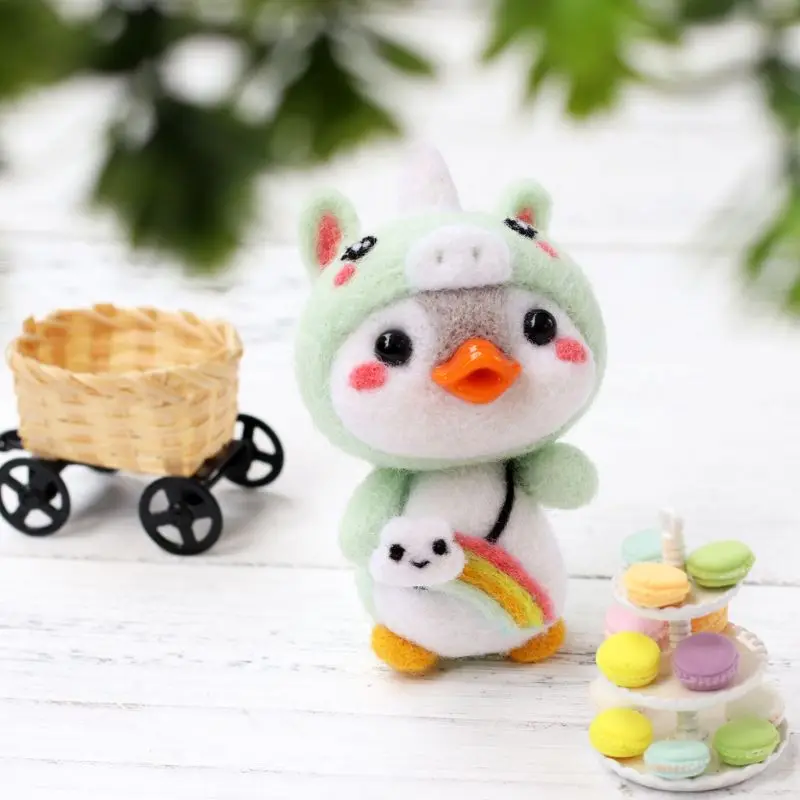 Penguin Dog Wool Felt Craft DIY Unfinished Poked Set Handcraft Kit for Needle Material Bag Pack Handmade | Дом и сад