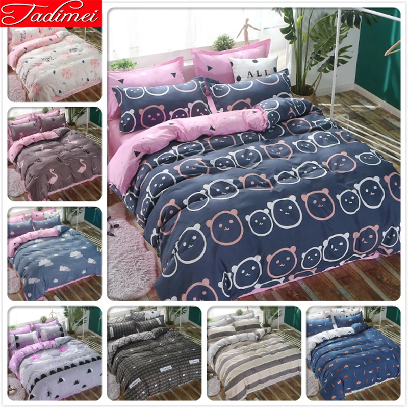 3/4 pcs Bedding Set High Quality Soft Comfortable Quilt Duvet Cover Bed Linens Adult Kids Child Single Full Queen King Big Size | Дом и сад