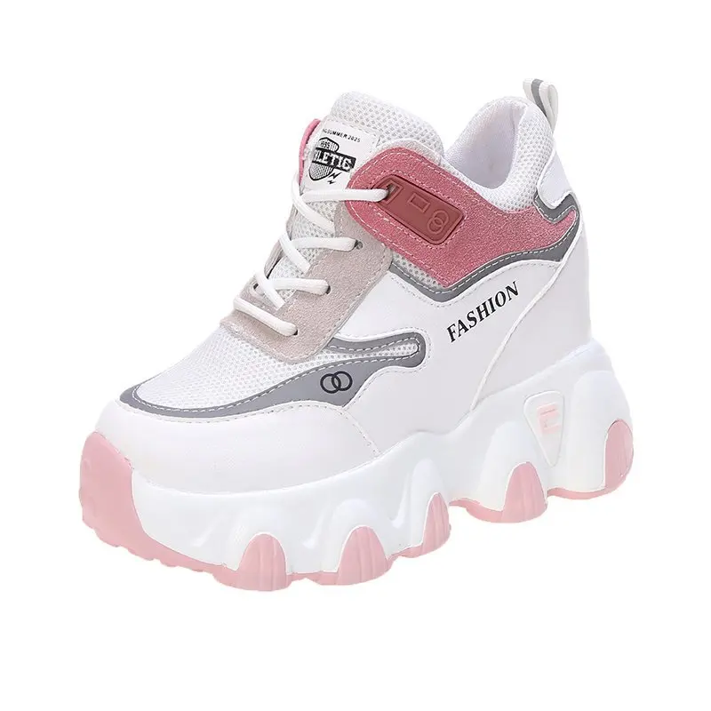 

Осенние женские кроссовки, спортивная обувь на танкетке 9,5 см, повседневная обувь для женщин, удобные кроссовки на платформе