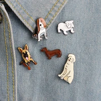 children jewelry cute dog badge brooch lapel pins denim jeans shirt bag cartoon trendy