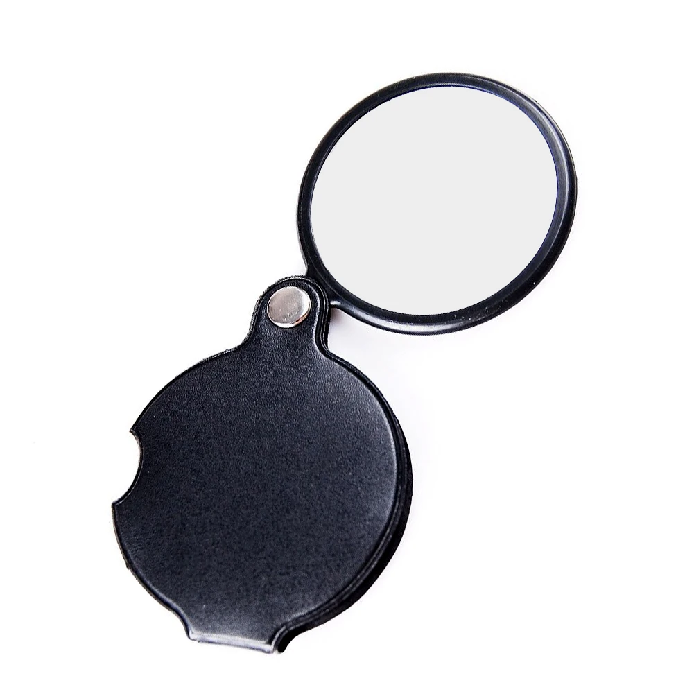 

Portable Handheld Magnifier 6X50mm Good Quality Magnifying Loupe leatherette Glass Handheld Magnifier for Reading Sewing Crafts