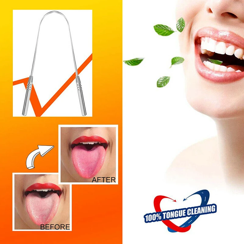 

Скребок для языка 2 шт./компл., для чистки языка для взрослых, из хирургической нержавеющей стали, металлическая щетка для языка, стоматологи...