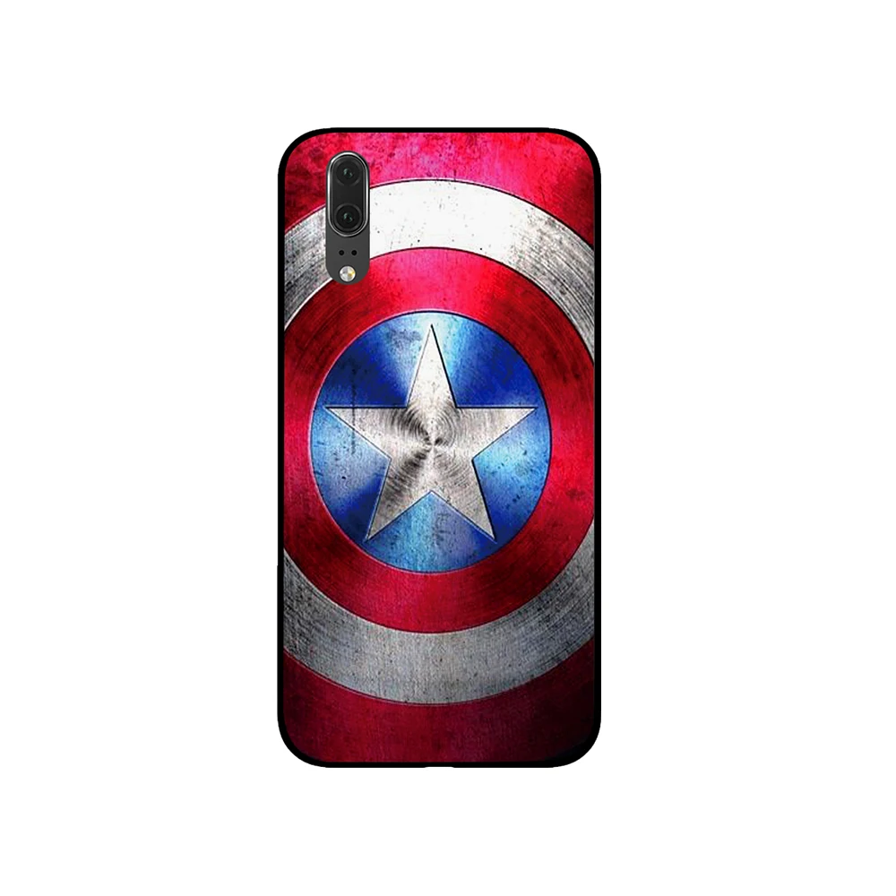 Капитан Америка, Железный человек для marvel черный чехол для телефона huawei P30 P20 mate 10 20 Pro Lite Nova 3 4 3i чехол