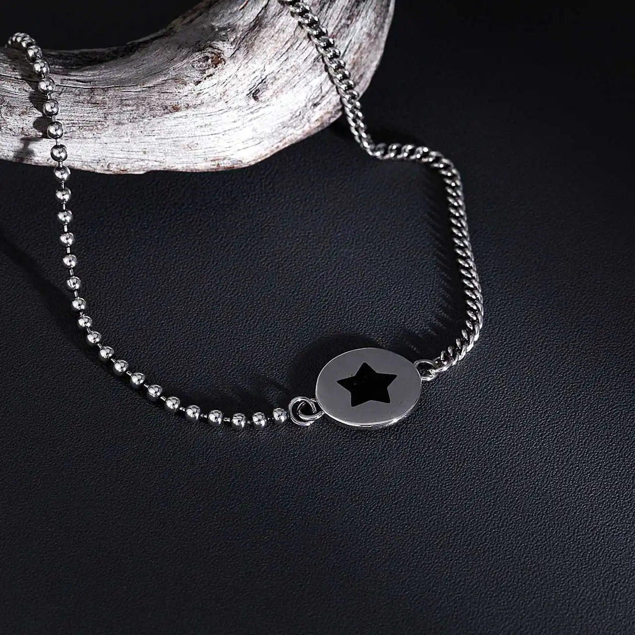 

New 925 Sterling Silver for Women Vintage Five-pointed Star Pendant Necklace Thai Silver Women's Hip Hop Jewelry Sweater Chain